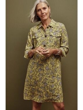 J. Jill Linen Popover Shirtdress XL NWOT